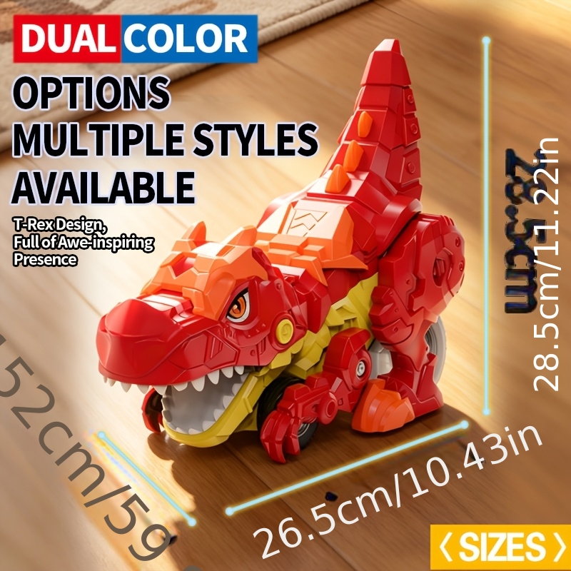 Dinosaur Transforming Dual-Track Catapult Car Toy Set